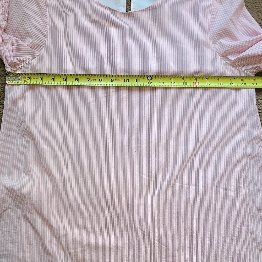 Zara Light Pink Bell Sleeve Blouse 100% Cotton - Picture 6 of 12